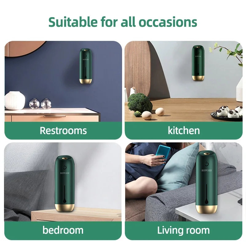 Aromatherapy diffuser with soft ambient light for home décor